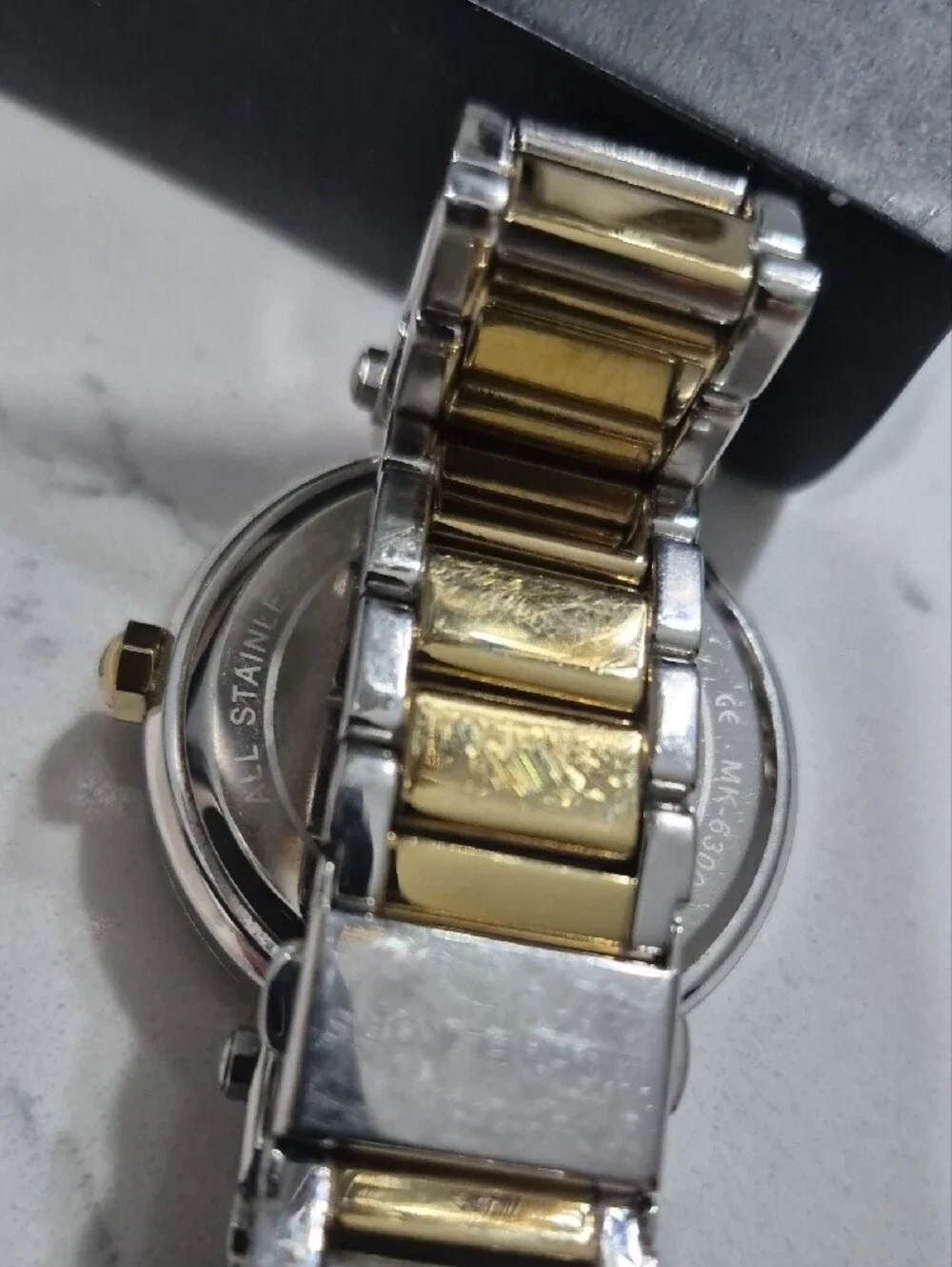 Michael Kors Two-Tone Gold and Silver Crystal Bezel Women's Watch